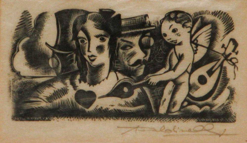 Armando Baldinelli - Woodcut